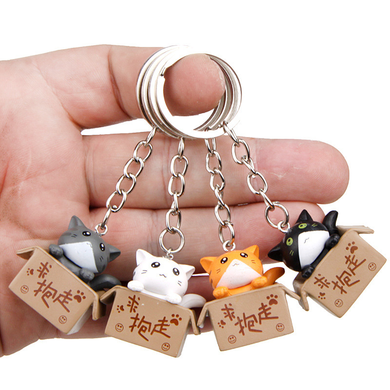 Cute cartoon cat keychain pendant creative personalized activity promotion small gift stall supply wholesale