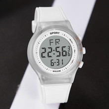 时尚新款透明壳户外运动学生手表 热卖防水多功能电子表男女watch