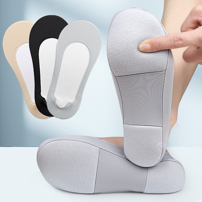 Women's invisible low-cut low-cut ankle socks with soft sponge shock absorption and pressure relief any cut invisible non-slip low-cut socks