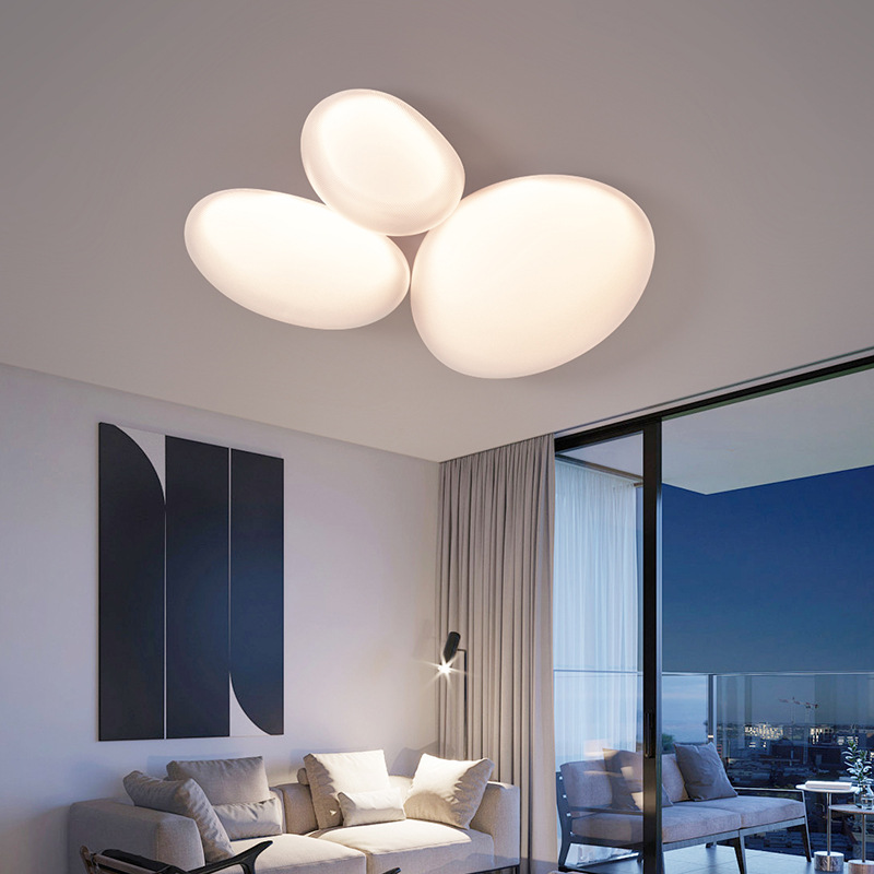 Lámpara de techo de protección ocular suspendida Sala de estar creativa redonda simple dormitorio de protección ocular moderna simple viento crema Lámparas Zhongshan