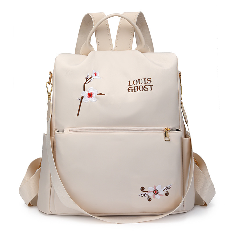 Comercio exterior nuevos productos venta caliente señoras mochila antirrobo moda estilo étnico bordado de doble uso mochila de un solo hombro al por mayor