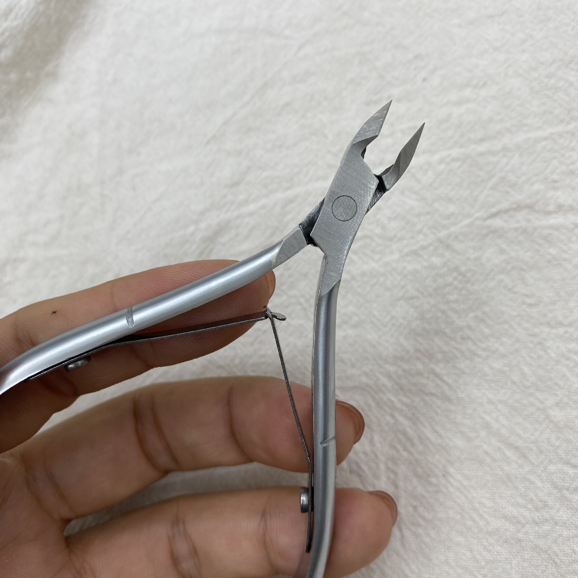 Sharp exfoliating nail scissors stainless steel for manicure