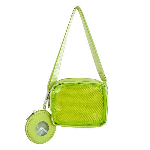 Japanese girl ins transparent pain bag 2024 early autumn new style shoulder crossbody bag women's versatile casual mobile phone small bag