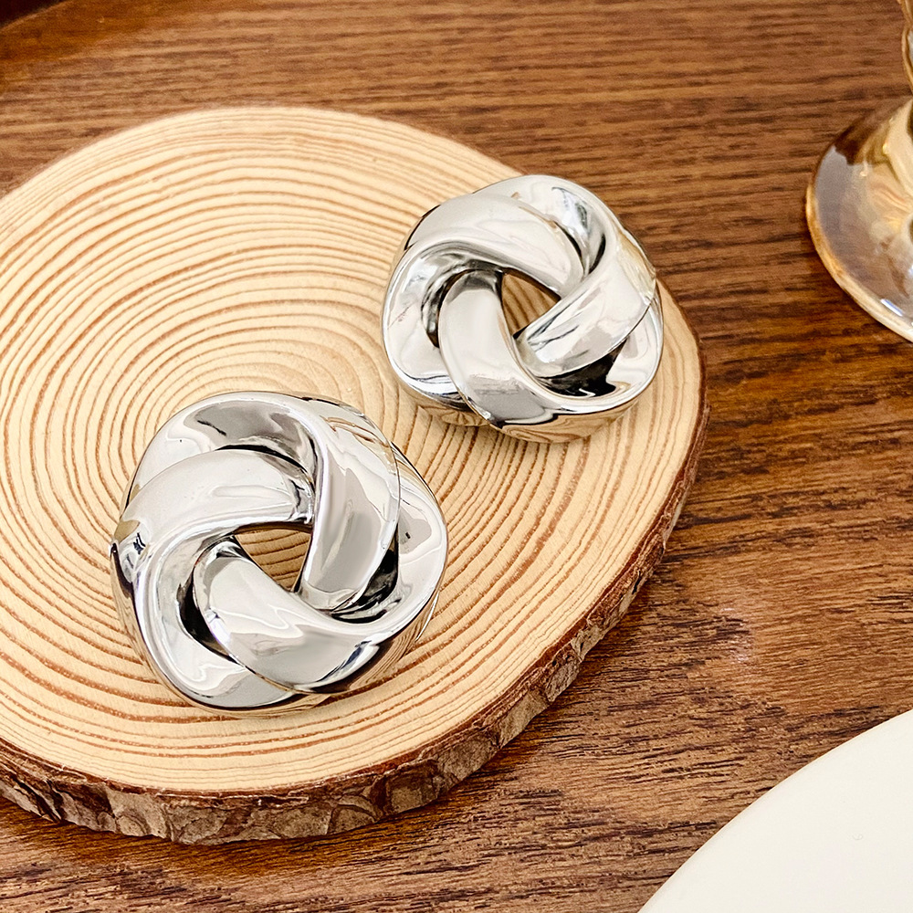 Ear Studs Classification 1 Pair Quantity 1 Pair Elegant Streetwear Geometric Plating Alloy Ear Studs