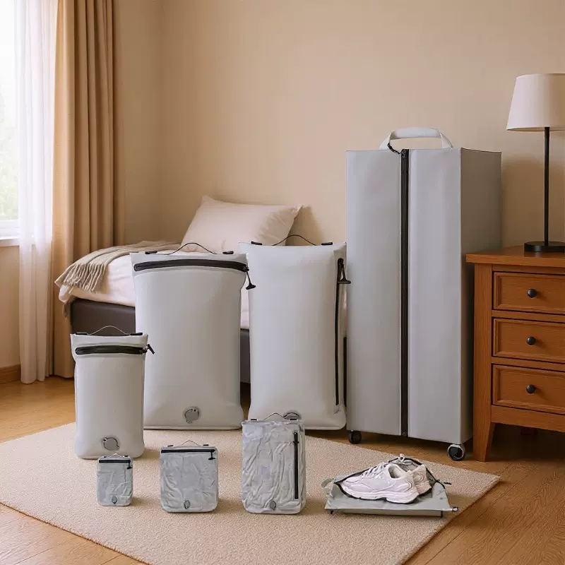 跨境爆款户外防水收纳包大容量干湿分离包气密拉链真空压缩收纳袋