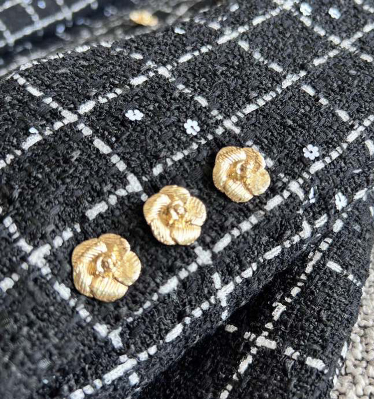 Karierter Web-blazer Eleganter Tweed-mantel Für Das Pendeln_voghion.com