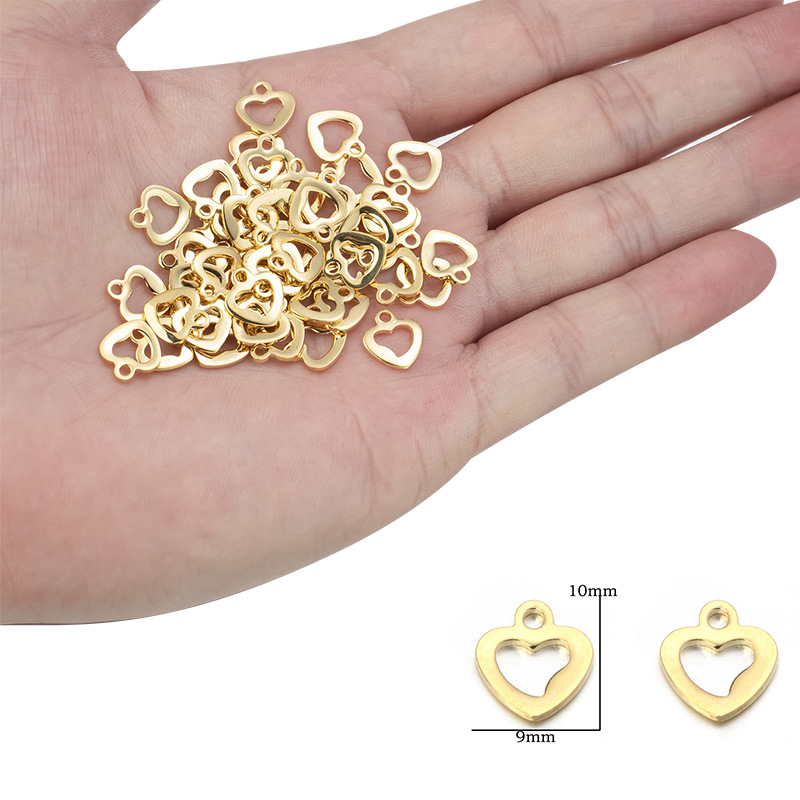 15g Weight Pendant Jewelry Making Type 6*7mm Jewelry Making Size DIY Jewelry Accessories Classification 20 PCS/Package Quantity 304 Stainless Steel Material Star, Heart Shape Pattern All Seasons Season Plating Design Simple Style Style 20 PCS/Package 6*7mm 304 Stainless Steel Star Heart Shape Pendant 6