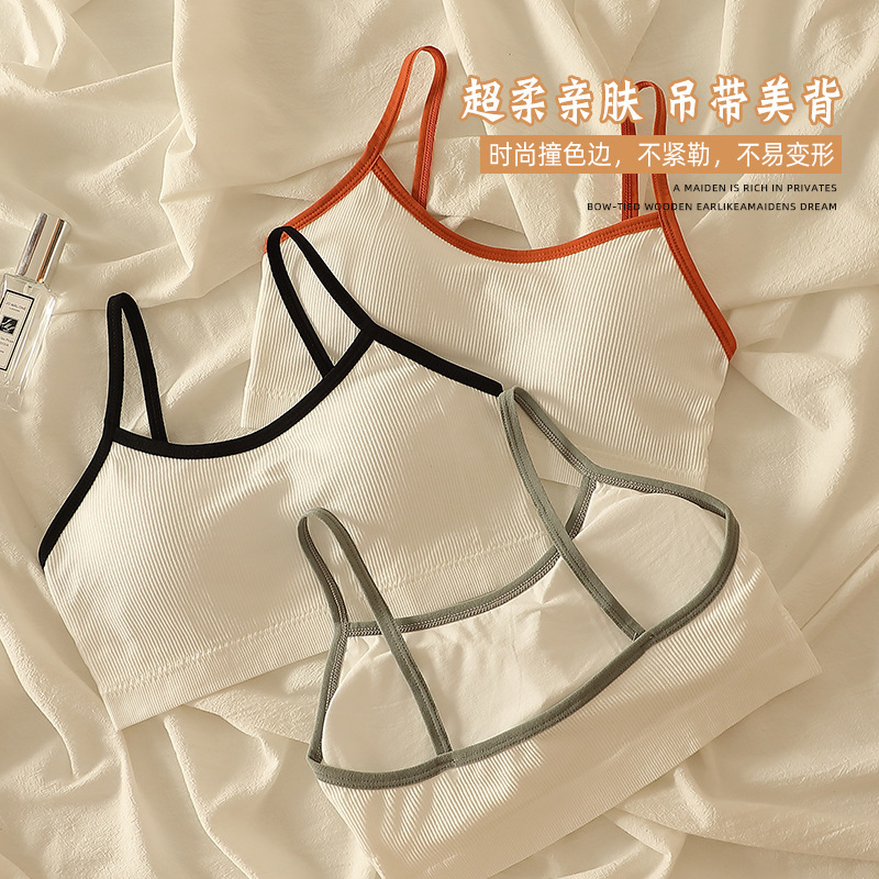 少女發育期內衣女學生初中生小背心無鋼圈高中生裹胸防下垂文胸薄
