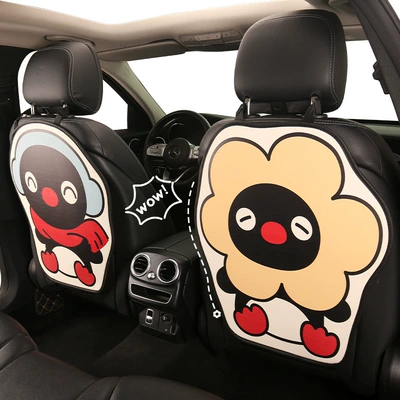 Penguin Cute Lady Cartoon Car Chair back anti-kick pad