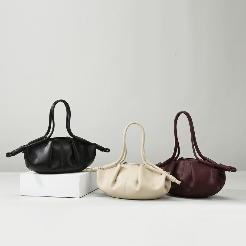 Women's New Shoulder Bag Crossbody Handbag Niche Luxury Soft Leather Cloud Bag Fashion Commuter Bag - Thumbnail 3