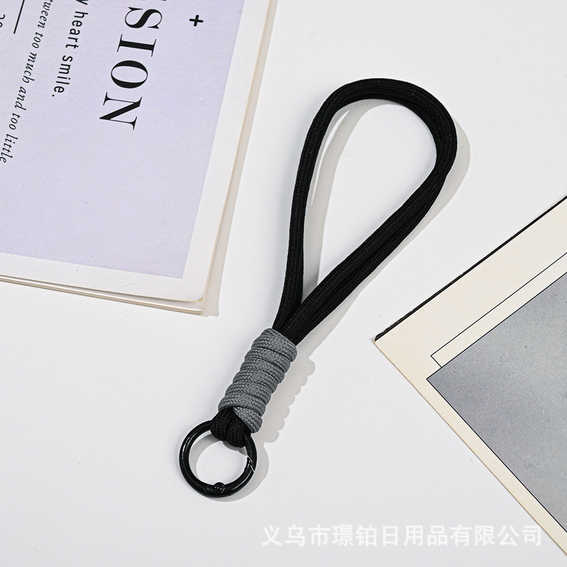 小红书爆款简约手机挂绳彩色编织钥匙扣挂绳拼色手机绳水杯绳批发|undefined