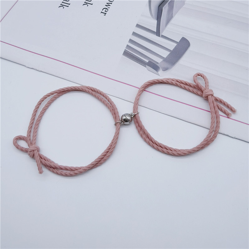 Semplice braccialetto magnetico elastico braccialetto magnetico studente buon amico amicizia braccialetto rete rossa fidanzata coppia braccialetto_voghion.com