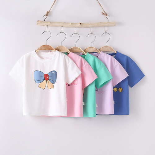  Summer New Men Women Children Short Sleeve T-shirt Baby Kids Clothing Top Air Conditioning Wear Outerwear Korean Style Spring