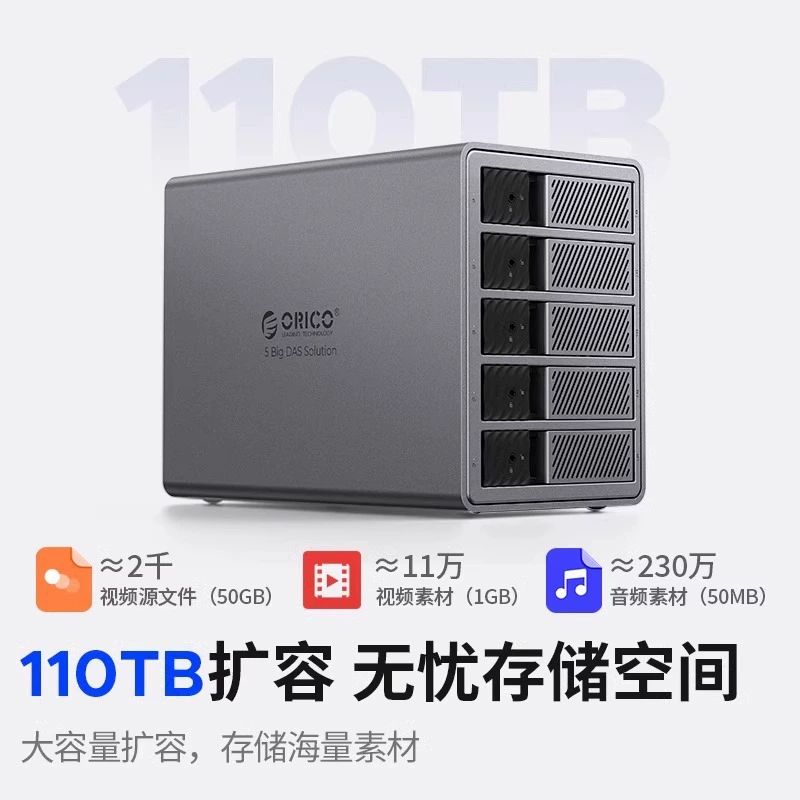 ORRE 9858T3 Лайтнинг 3 Корпус для HDD пять-диск внешний корпус для жесткого диска RAID-массива 40 Гбит/с