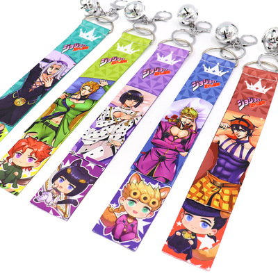 jojo的奇妙冒险铃铛飘带挂件钥匙扣动漫周边书包背包可爱风铃挂饰|ru