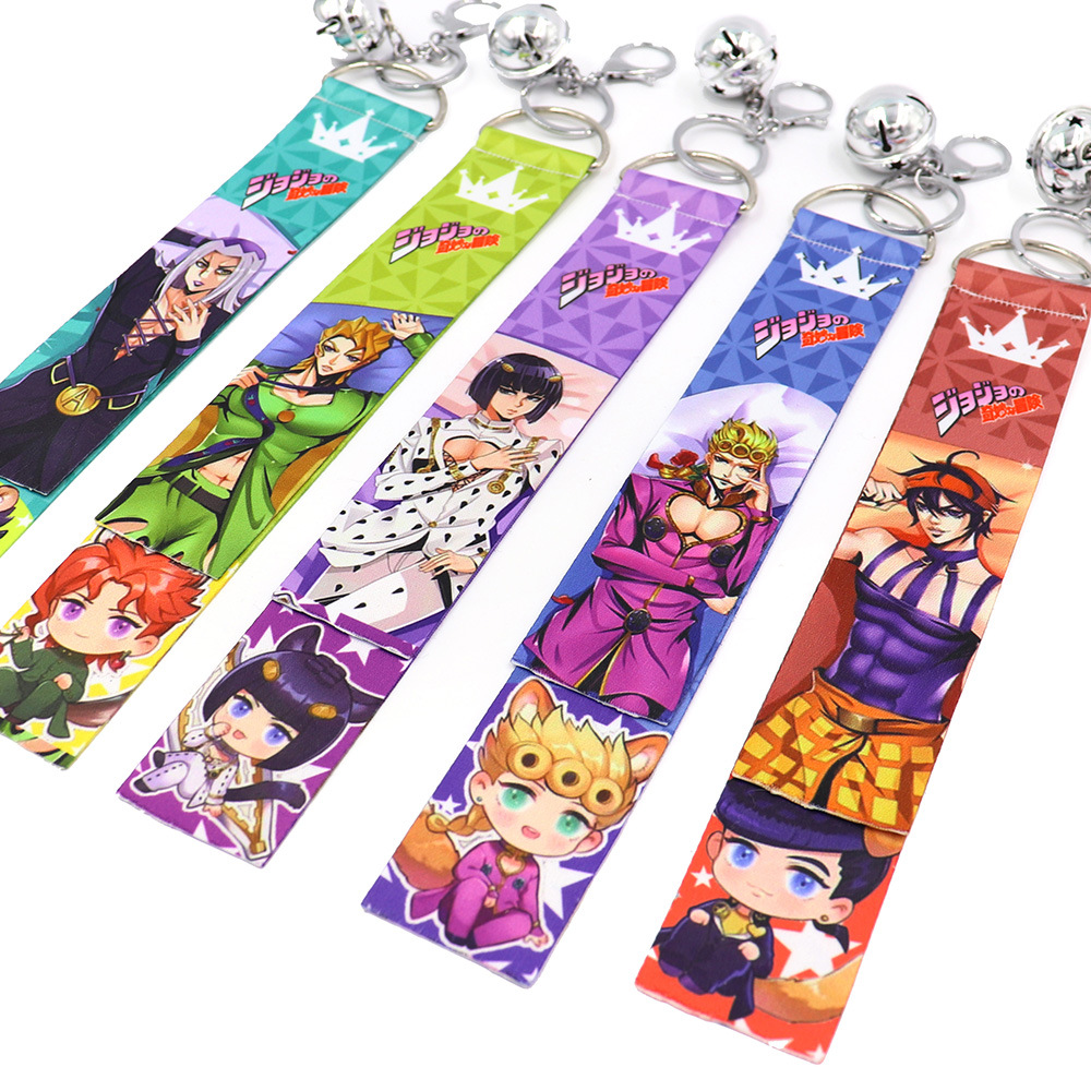 jojo的奇妙冒险铃铛飘带挂件钥匙扣动漫周边书包背包可爱风铃挂饰|ru