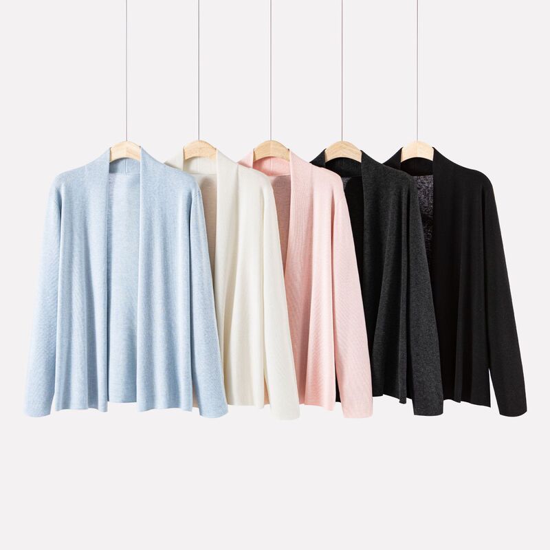 Bo Wei Amber Streamer Style Early Autumn Knitted Cardigan Jacket for Women, Relaxed Solid Color Wool Sweater Knitted Cardigan Trend