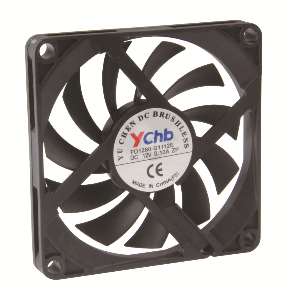 禹臣慧博厂家供应工业设备排热工业风机风扇8010直流双滚珠