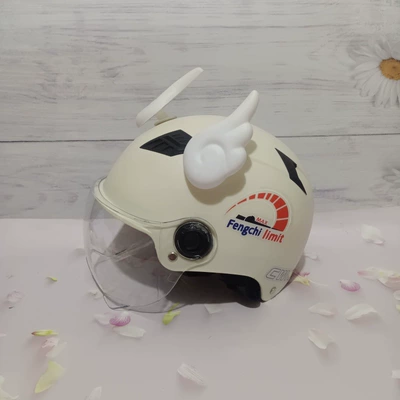 Motosiklet kaskı (dəbilqə) – helmet anti-fall helmet - harley-style-off-white-transparent-short-white-wings-adult-instrument-sticker