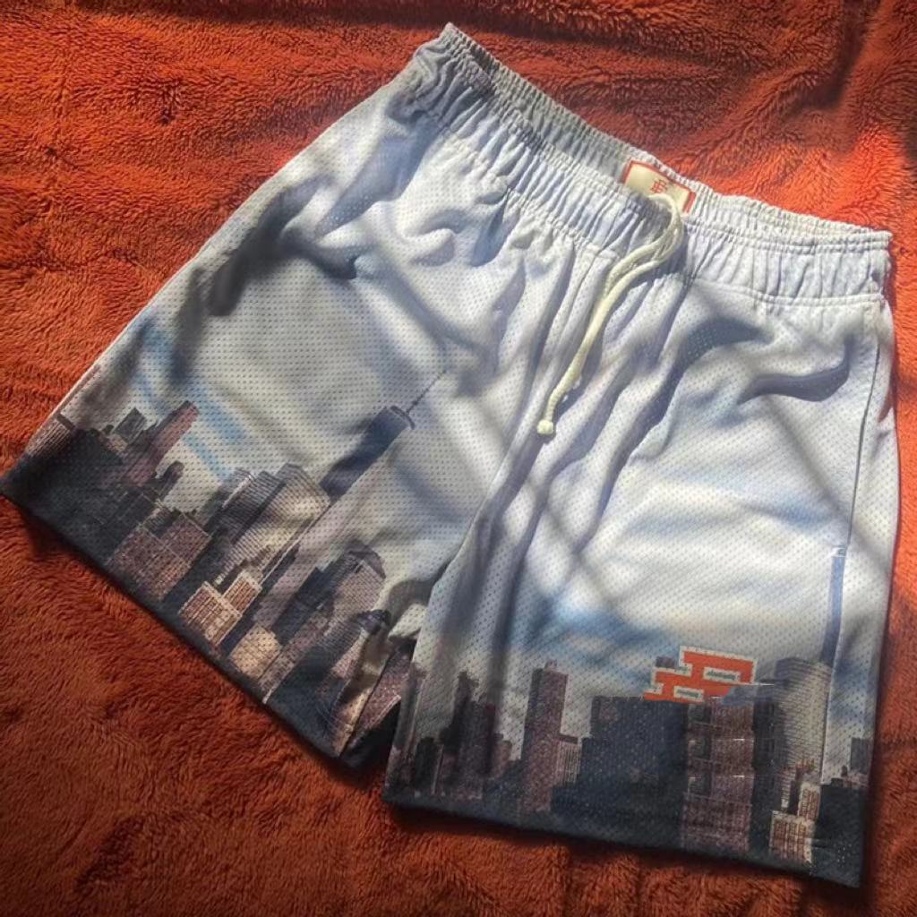 Eric Emanuel Basic Basketball Shorts Mesh Skyline Blue