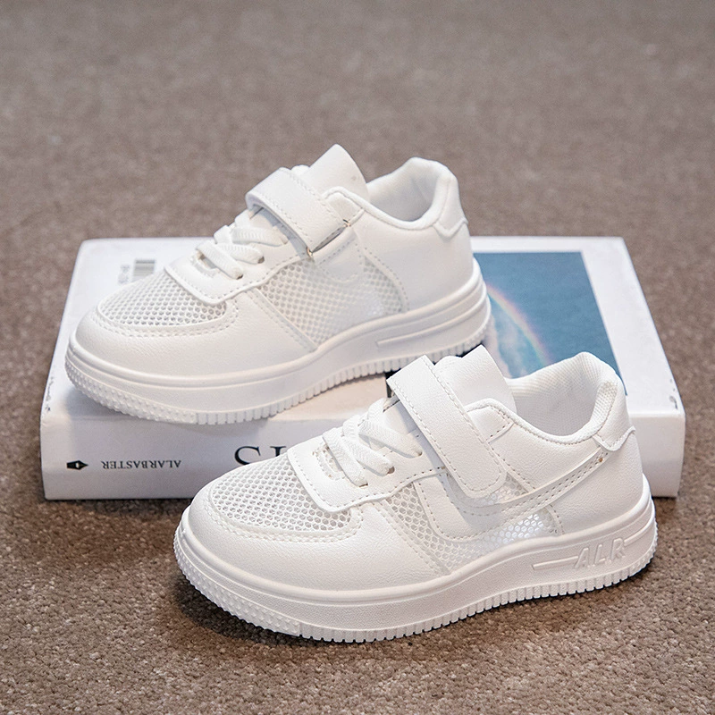 Детские летние белые кеды для мальчиков, дышащие кроссовки для отдыха, для подростков