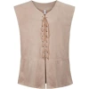 Beige vest, wide color palette