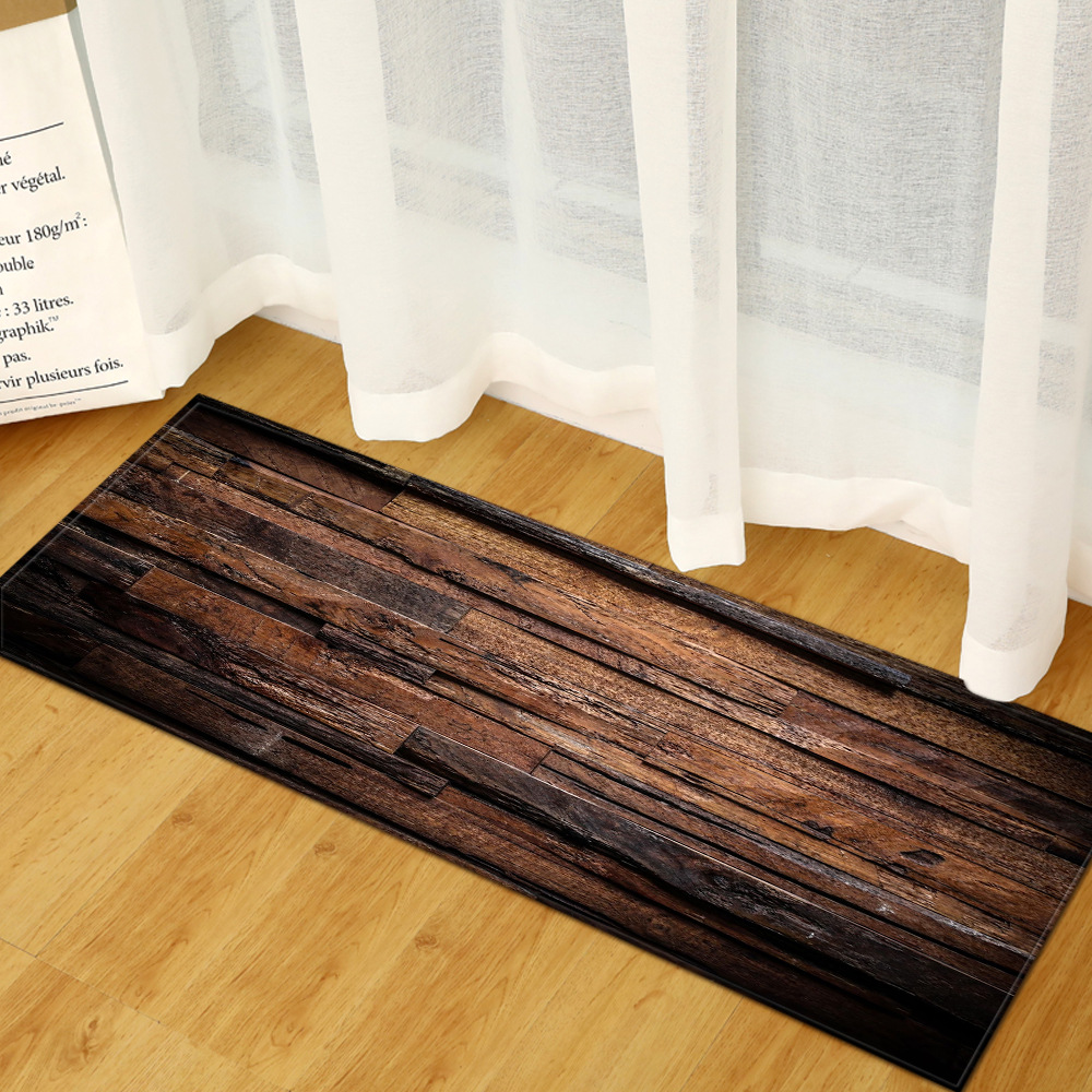 Venta caliente grano de madera puerta casa estera cocina tira absorbente baño antideslizante alfombra del piso sala de estar dormitorio alfombra 1
