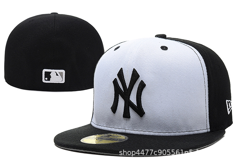 Sombreras de béisbol totalmente cerradas para hombres no ajustables, sombreros de baile callejero totalmente cerrados, sombreros de borde plano, sombreros de tamaño americano