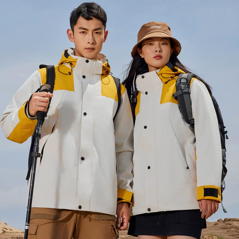 Ветрозащитная рабочая одежда «Три в одном», утолщенная Мужская и Женская осенне-зимняя уличная Рабочая куртка с логотипом на заказ