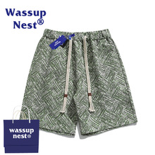 WASSUP NEST日系纯色运动五分裤男夏季宽松篮球休闲工装短裤男款