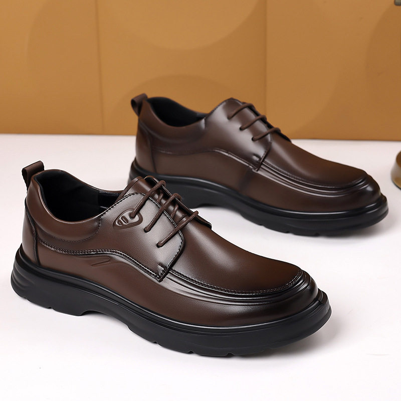 Giày da nam derby mũi nhọn đế mềm chống trượt, giày công sở đi làm dự tiệc — G28619 Màu nâu, G28619 Màu đen