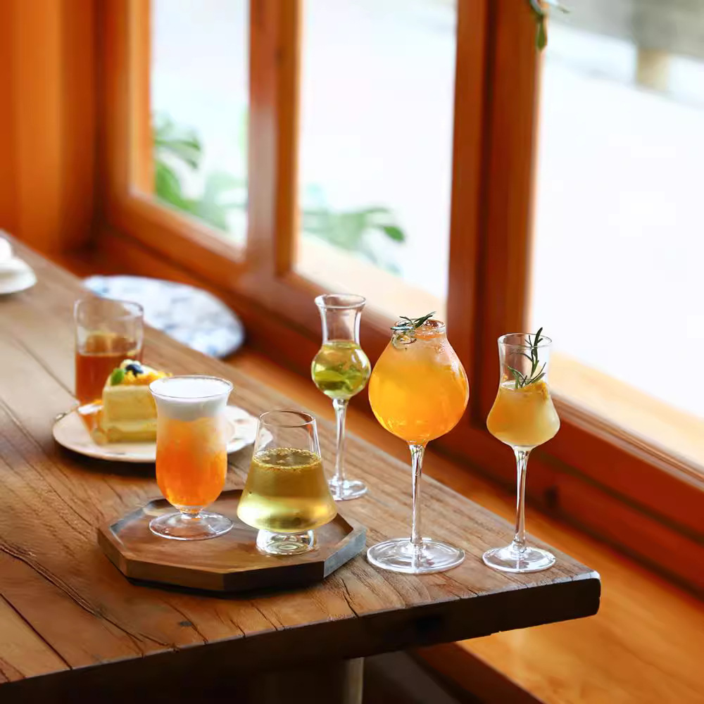 Nuevo salón de té chino [series de tazas de sabor] degustación de tazas de vino, tazas de vidrio creativas, tazas de té de extracción en frío, tazas de té de infusión en frío