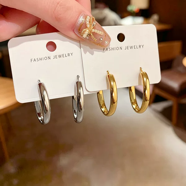 Cross-Border European and American Style Large Hoop Earrings for Women, High-End Luxury, Unique Style, Fashionable and Versatile Earrings Wholesale