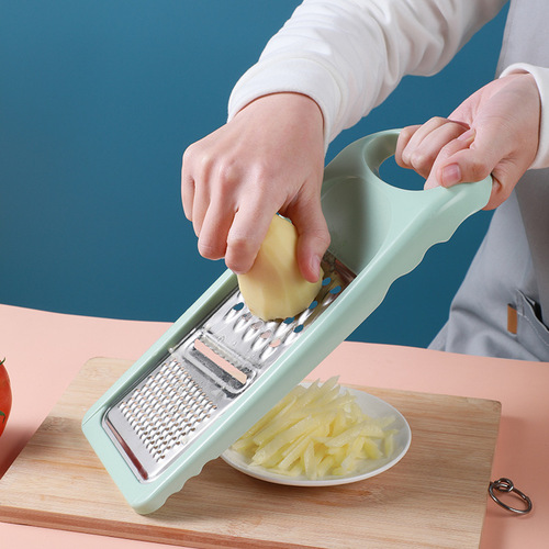 Multifunctional vegetable cutter Kitchen household three-in-one potato grating, cucumber slicing, garlic radish grater