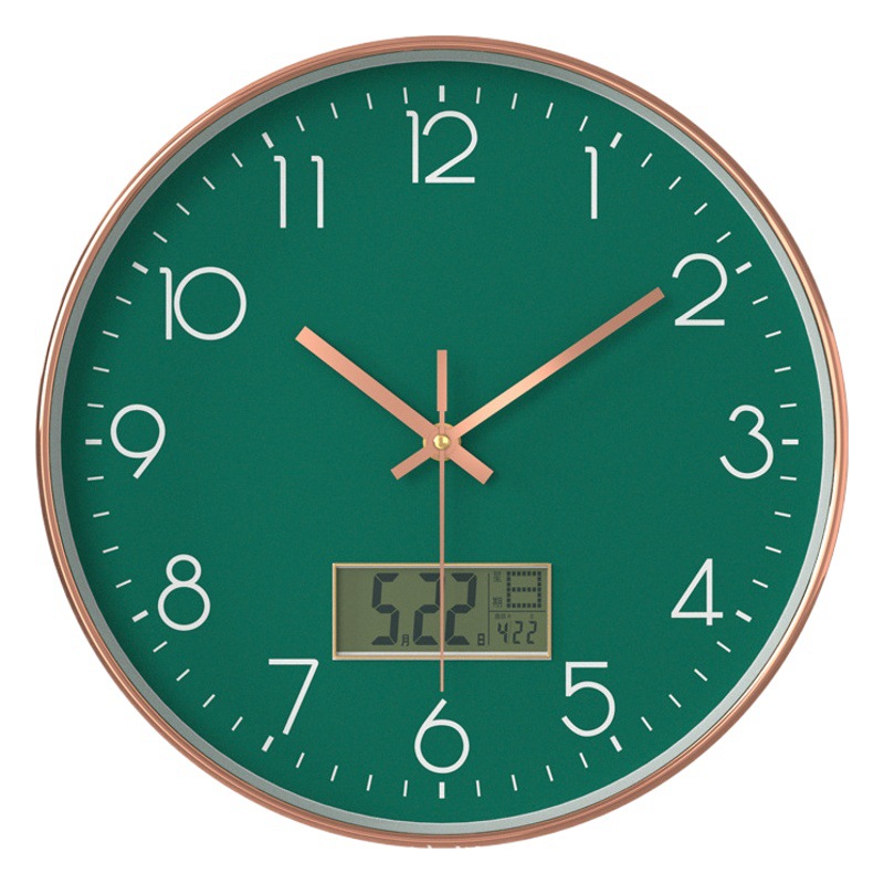 LCD calendario salón electrónico Reloj de pared simple montado en la pared del hogar reloj de cuarzo popular 12 pulgadas 30cm image 1