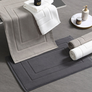 Five-Star Hotel Floor Towel Pure Cotton Bathroom Non-Slip Floor Mat Bathroom Thickeneded Water-Absorbent Bathroom Entrance Door Mat