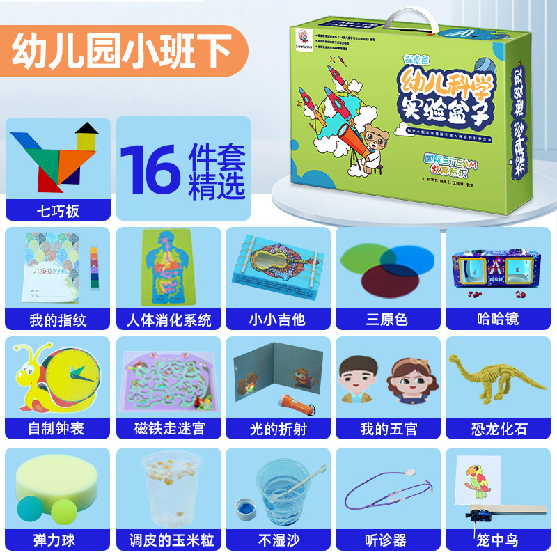 Juego de experimentos de ciencia para niños, juguetes de enseñanza de Steam, jardín de infantes para estudiantes, bricolaje, tecnología hecha a mano, pequeño regalo