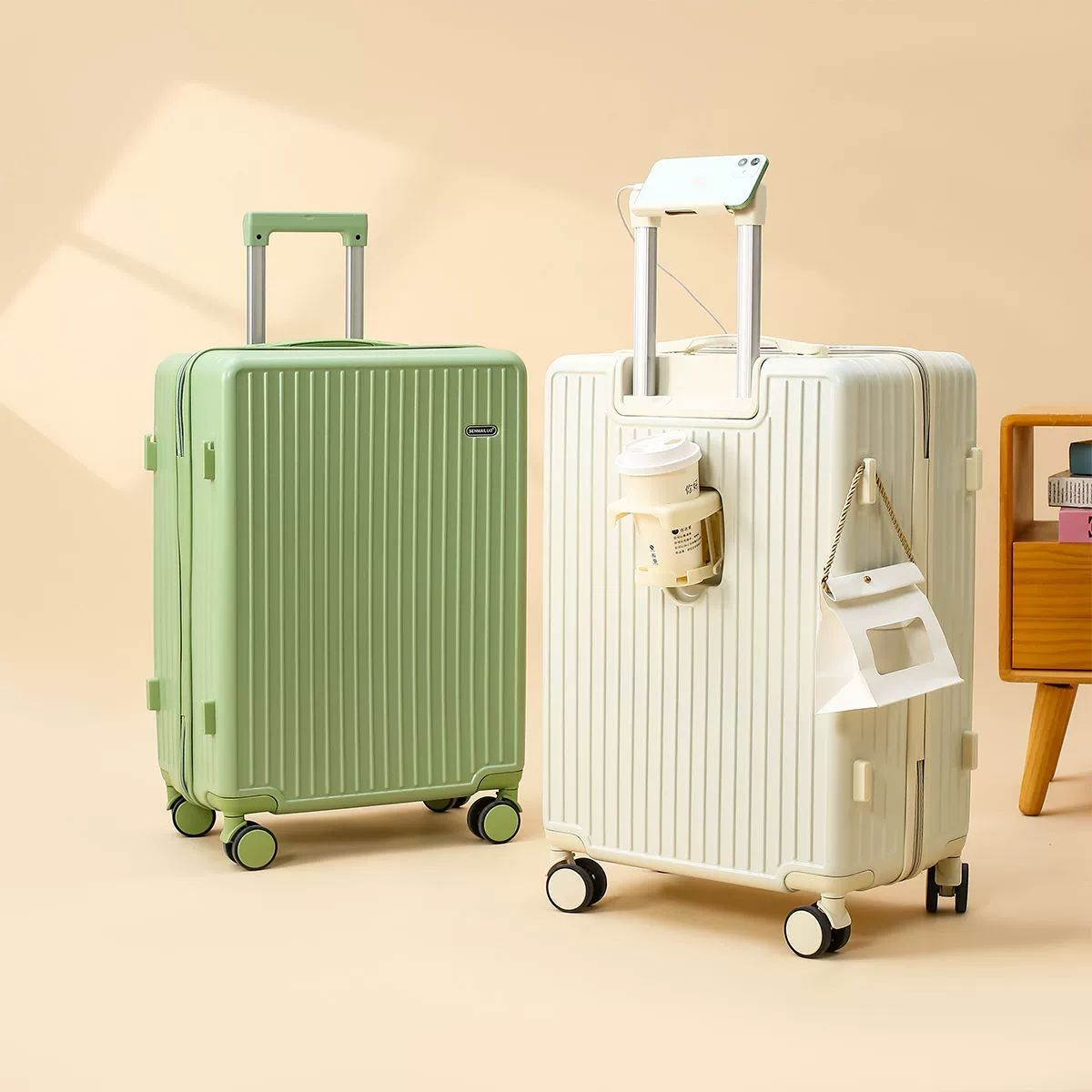 Capacious suitcase, durable box, 24 inch, 20 inch