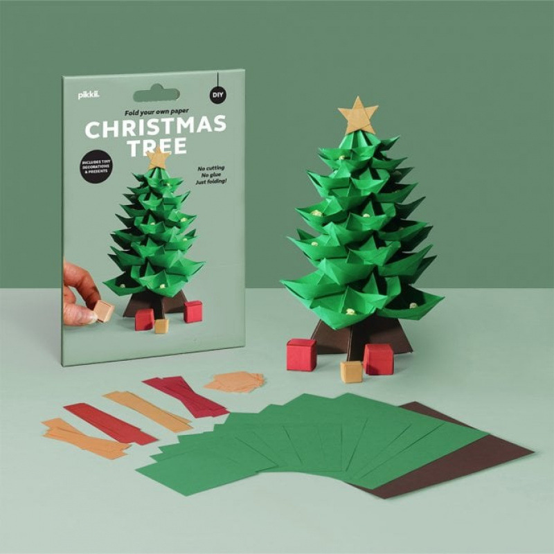 跨境新款 Christmas Tree Origami Kit 圣诞树折纸套装DIY装饰品|undefined