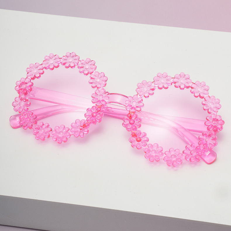2026 nuevas gafas de sol de margarita para niños gafas de pétalos de marco redondo lindas bebés fotos gafas de sol UV