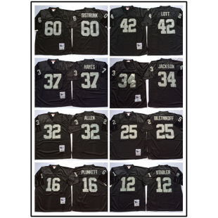 Cross Border Rugby Oakland Raiders 34#32#MN Retro Jersey Embroidered Legendary Sportswear Wholesale