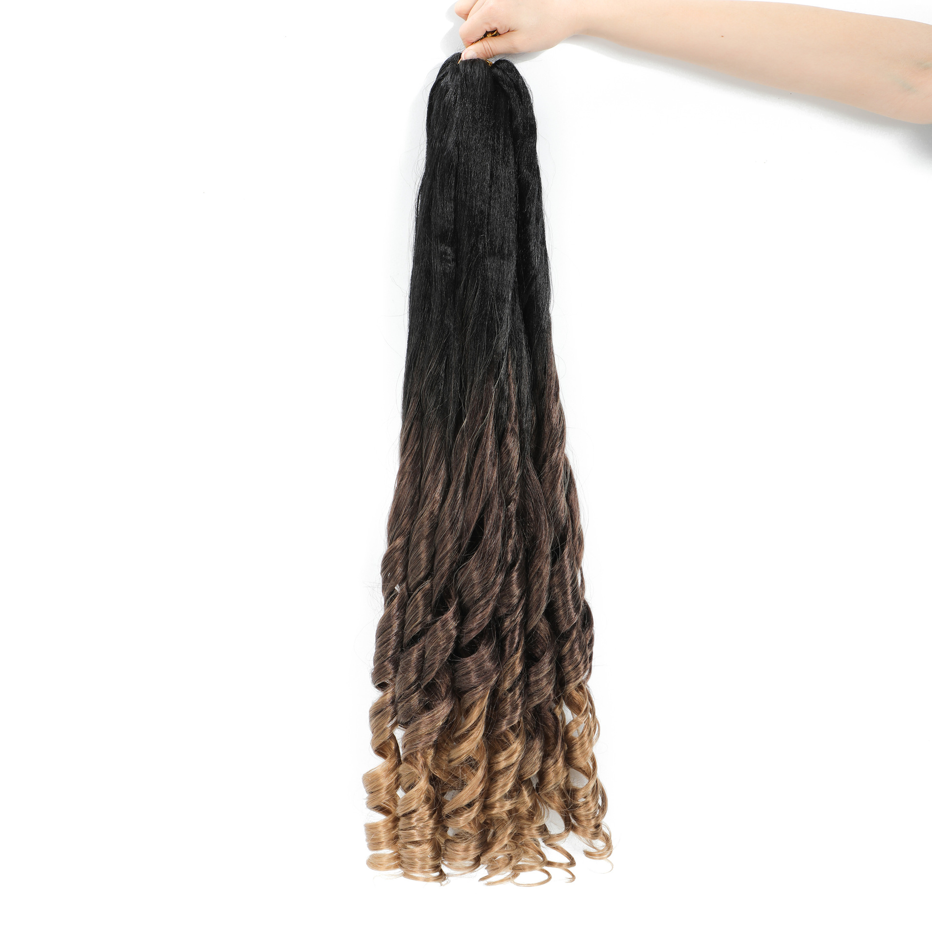 Sintetinė afro dreadlocks french curl uodega garbanotiems plaukams_voghion.com