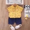 Summer cartoon shirt, shorts for boys, children's set for early age, children's clothing, wholesale