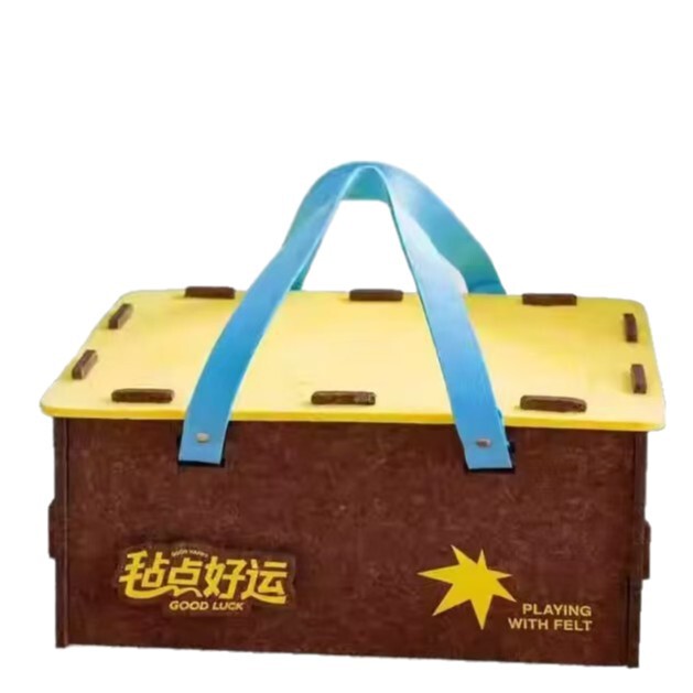 中秋创意礼品家居毛毡收纳筐高级感毛毡品礼手提袋节日广告宣传袋|undefined