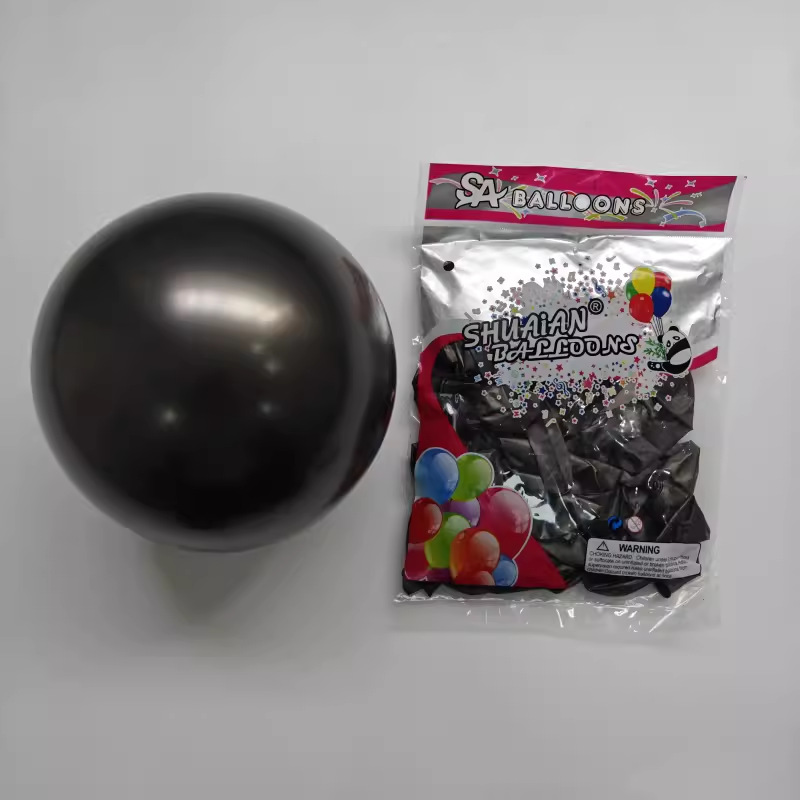 Shuai An Globo de metal de 10 pulgadas Globo de látex de cromo nacarado Fiesta de cumpleaños Decoración de boda 50 piezas