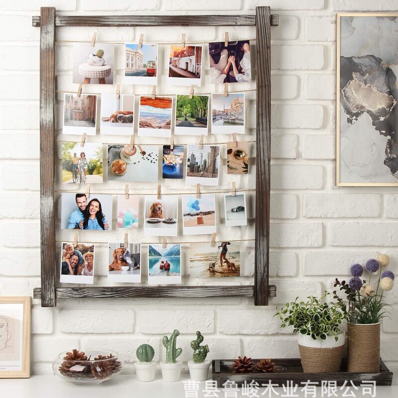 Wooden Photo Frame That Can Be Hung on the Wall, Couple's Commemorative Photo Frame with Clip, Graduation Message Photo Frame, Gift Greeting Card Photo Frame Wooden Photo Frame That Can Be Hung on the Wall, Couple's Commemorative Photo Frame with Clip, Graduation Message Photo Frame, Gift Greeting Card Photo Frame