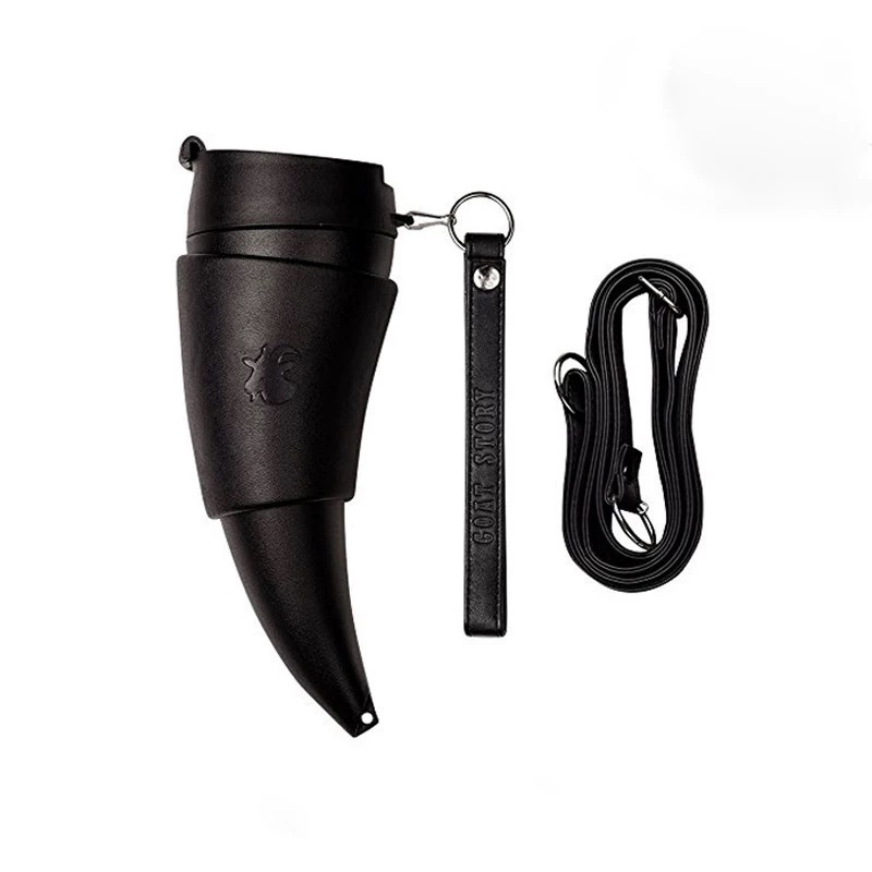 Taza de Cabra Americana – Vaso de Café Acero Inoxidable con Cuerda Portátil