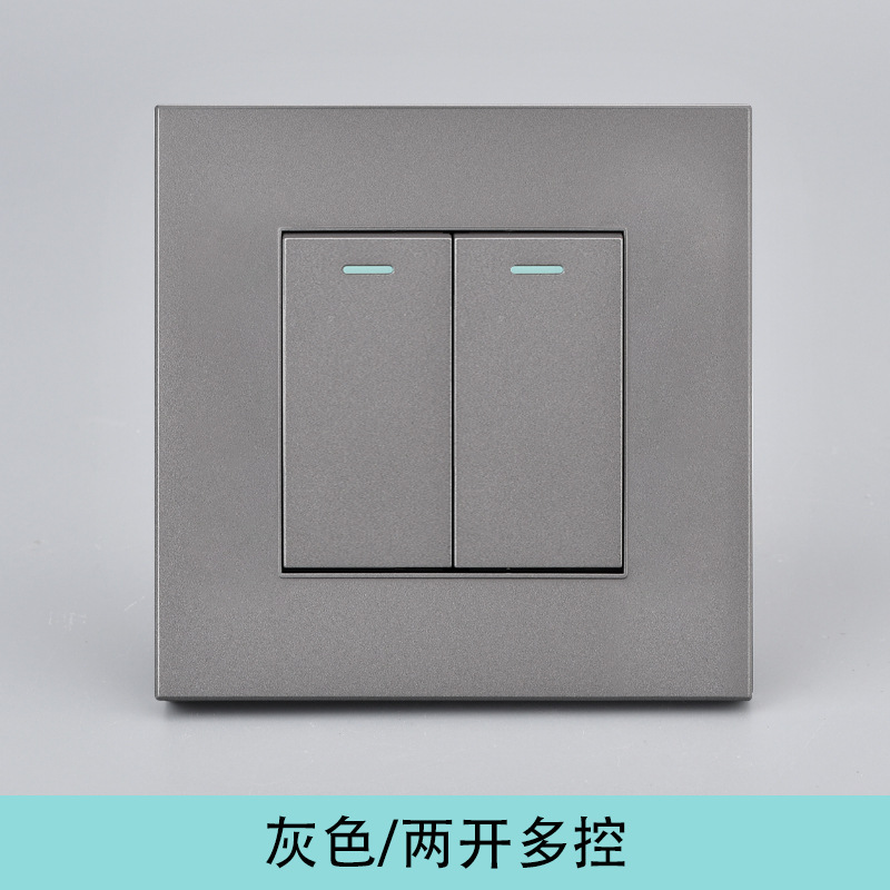 Interruptor de Pared Empotrable Tipo 86 de Bronce Plateado Mecánico para Casa image 11