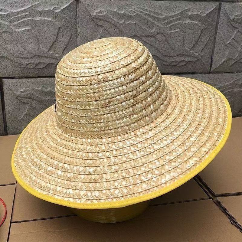 Wheat straw edged straw hat [diameter 40cm]