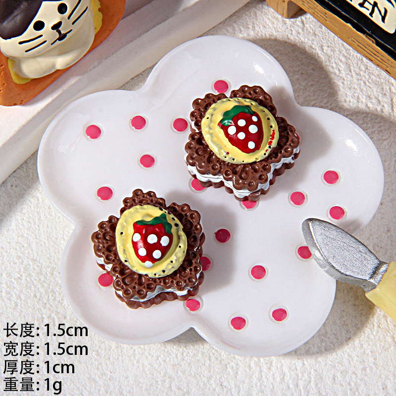 Japonés y coreano crema teléfono móvil Shell material simulación resina postre DIY niños lindos accesorios para el cabello accesorios para el tocado